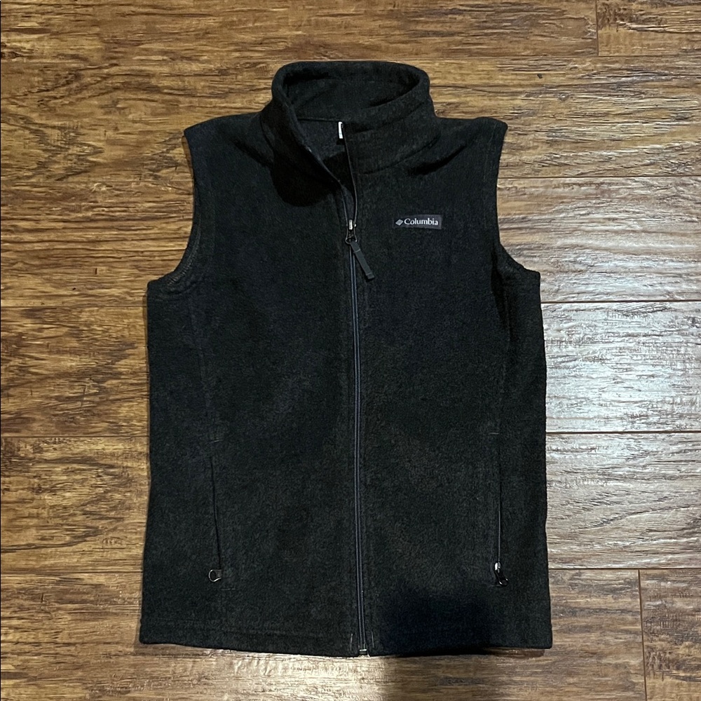 Columbia Dark Gray Sleeveless Full-Zip Fleece Vest